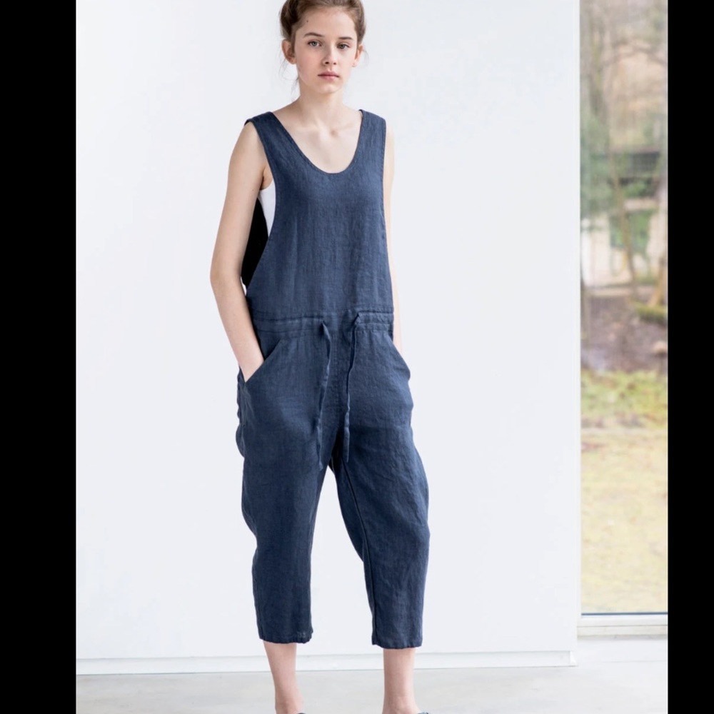Not perfect linen / notperfectlinen Etsy grey overalls